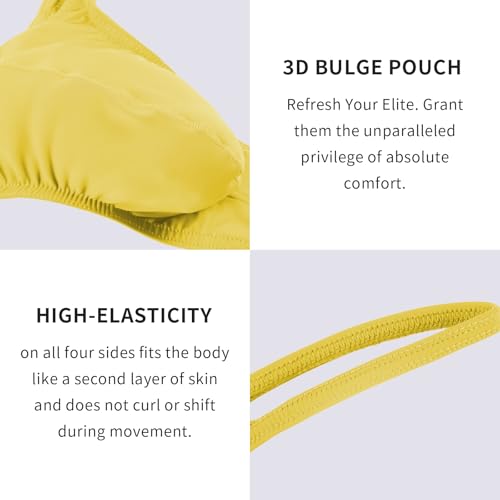 Men's Thong Bikini Underwear, Men's Sexy G-String T-Back Underwear Low Rise3