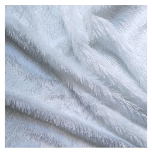 Image of Quago White Fur Fabric Unstitched Super Soft Cloth for Baby Photoshoot, Soft Toys Making, Art and Craft, Dress Material, Decoration etc. (1 Mtr, 60 Inch Pana) Solid