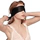 YUZHO Augenmaske für Erwachsene - Schwarz - Seide - Romantisch - Augenbinde für Frau - Schlaf - Bondage - Sexspielzeug - Adult Play - Hand- und Fußfesseln - Halsschmuck - Blackout - Geschenk für Paare
