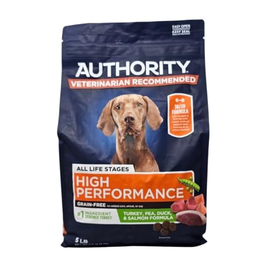 Authority High Performance Turkey, Pea, Duck and Salmon Dry Dog Food, 5 Pound Bag