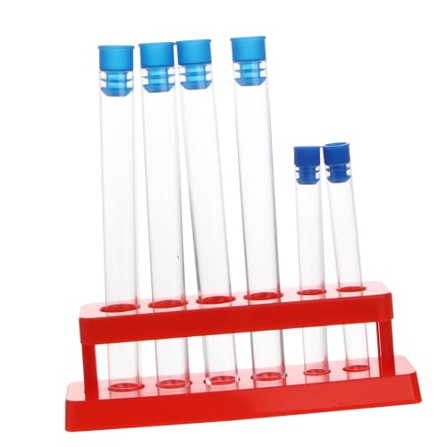 NAMOARLY 6pcs Scientific Test Tube Rack Silicone Caps for Lab Use Education Random