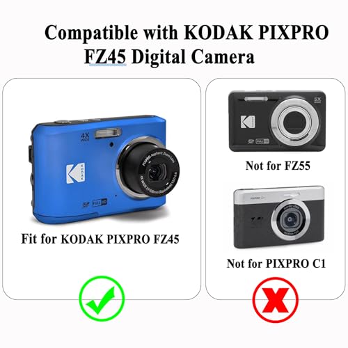 Funda de silicona para cámara Kodak PIXPRO FZ45 con protector miniatura 5