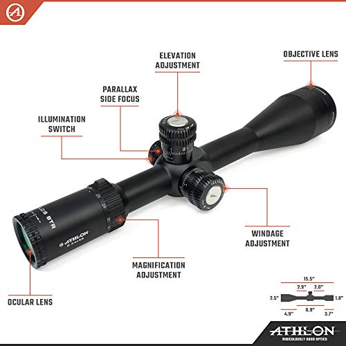 Athlon Optics , Helos Btr , Riflescope , 8-34 X 56 First Focal Plane (Ffp) 30 Mm Tube, Illuminated Apmr Mil Reticle , Lifetime Warranty #TOP1