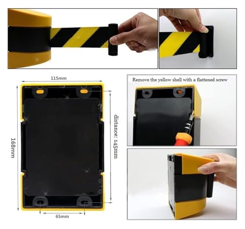 Barrière de sécurité de 5m rétractable pour bloquer les accès interdits - 6