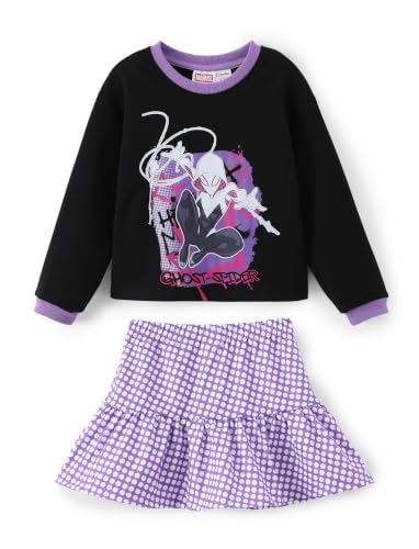 Image of Disney Girls' 2-Piece Outfit Sweatshirt Top & Pleated Skirt Set 2-9Y
