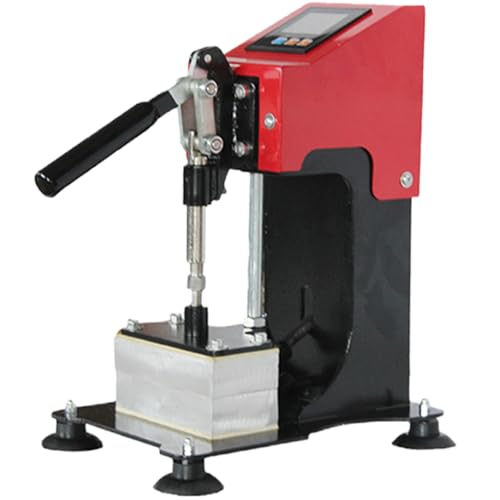 ZhlCrioxenic MáQuina De Prensa De Calor Rosin, para Rosin Profesional 500w, Elemento De CalefaccióN Doble De Alta PresióN, Duales 6x12cm Control Digital De Temp/Time Red