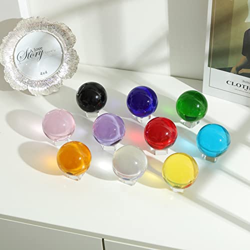 Longwin 50Mm(2 Inch) K9 Solid Crystal Ball With Free Stand Suncatcher (Blue) #TOP5