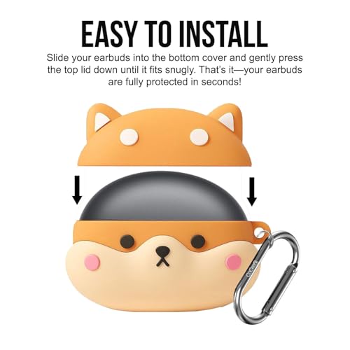 Image of Cartoon Funny Silicone Case Cover Compatible for OnePlus Buds 4 (Shiba)