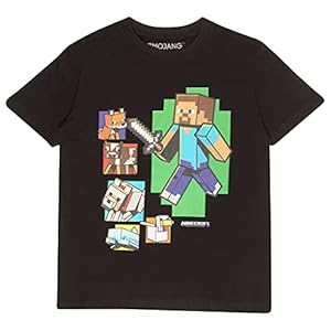 Minecraft Steve And Friends T-shirt, Kinderen, 116-182, Officiële Koopwaar
