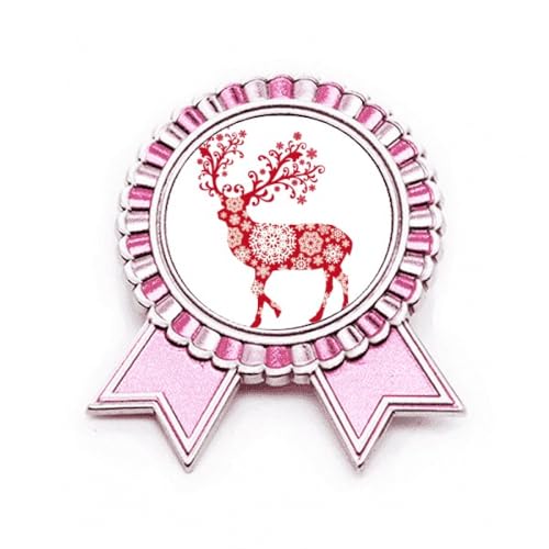 Broche cerf et flocon de neige rouge le cadeau idéal pour Noël