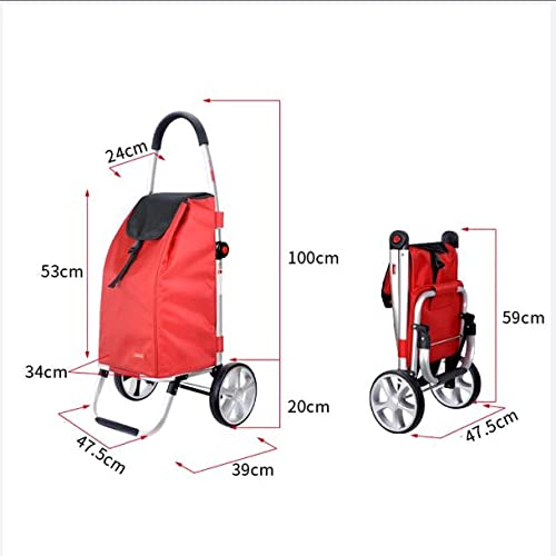 Tragbarer Trolley / Faltbarer Einkaufstrolley / Klappbar und Teufelsmarkt Hilfsmittel Auto Treppe – Bild 3