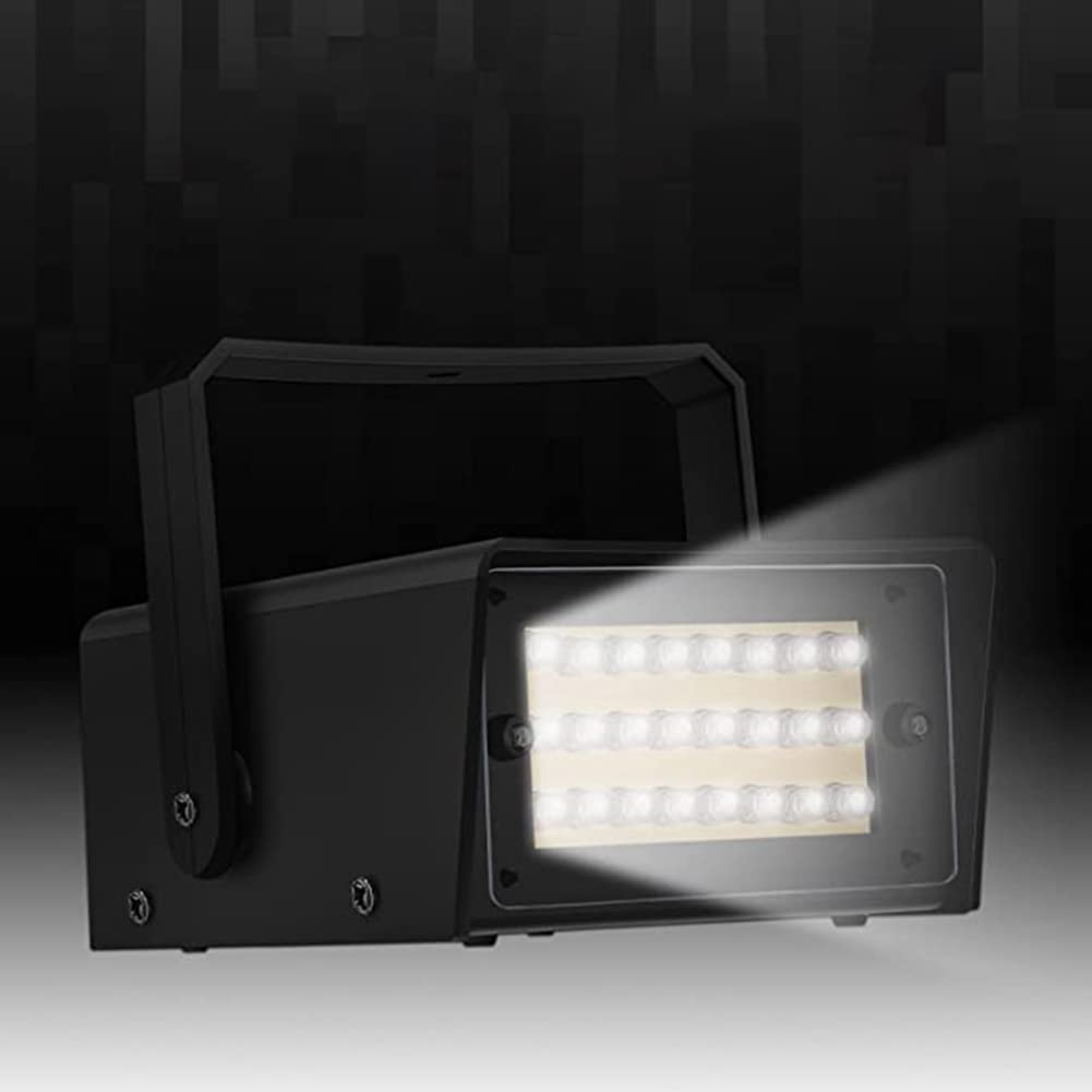 Daconovo 4 Luces Estroboscópicas LED para Fiestas, Control de Velocidad de Flash Ajustable, Negro con destellos de colores