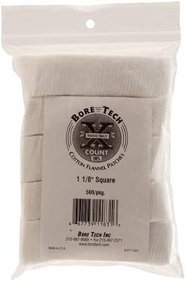 Bore Tech Square 500/bag Patch, 1 1/8