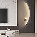 Modern LED Metal Wall Sconce - Arc Wall Light for Bedroom and Living Room Decor, 3 Color Temperatures, 105Cm Black (Left & Right)