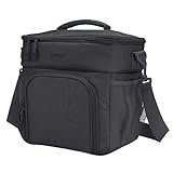 Bentgo Prep Deluxe Insulated Multimeal Bag - Lunch Box Bag, Holds 5 Meals, Premium Insulation up to 8 Hrs, Durable, Water-Resistant - Large Capacity For Adult Meal Prep (Dark Gray)
