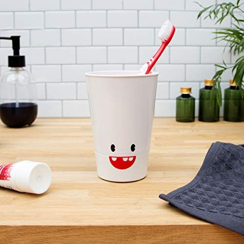 Suck UK Holder Caddy for Kids Toothbrushes | Bathroom Accessories | 2 Minute Timers for Children, White, one Size