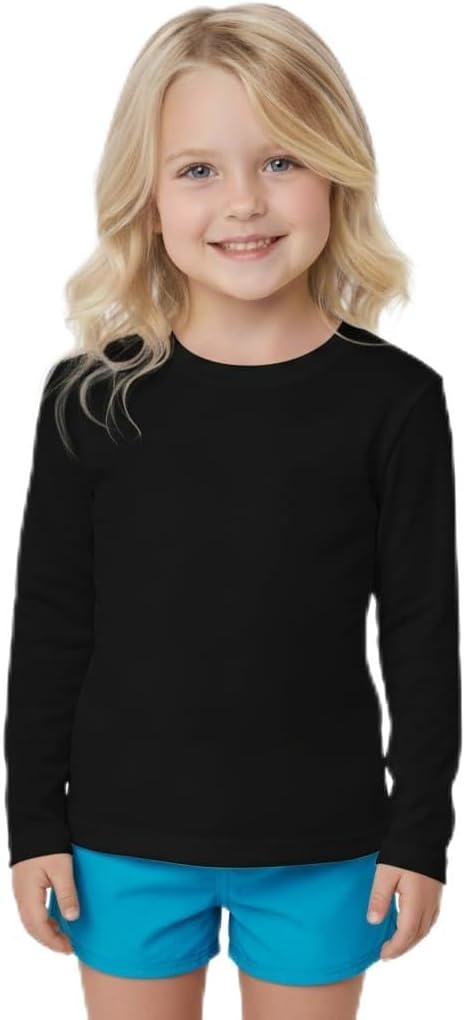 INGEAR Girls Long Sleeve Rash Guard Swim Shirt Outdoor Sports Shirt Lightweight Athletic Tee Protective Quick Dry