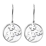  Pendientes largos con flores Plata de Ley - Pendientes juveniles mujer