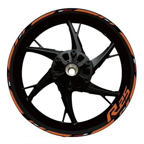 Autocollants de moto réfléchissants style 14 pour jantes Yamaha R25 WZF25
