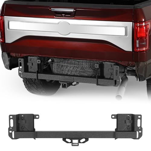 Hooke Road F150 Class 3 Trailer Hitch, 2-Inch Tow Receiver, Square Tube Frame for 2015-2026 Ford F-150, Heavy Duty Steel Rear Towing Hitch Bar