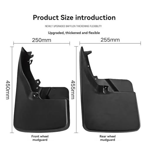 Garde-Boue pour Dodge Ram 1500 2500 3500 2010-2018 Bavettes Noir - 5