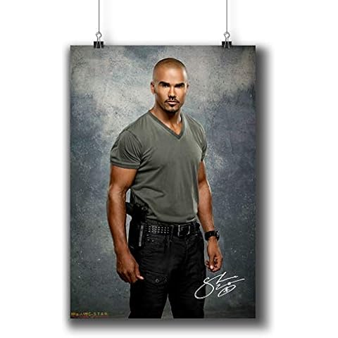 Pentagonwork Criminal Minds TV Photo Poster Prints 271-007 Derek Morgan Shemar Moore Reprint Signed Casts,Wall Art Decor Gift (A4|8x12inch|21x29cm) Cover