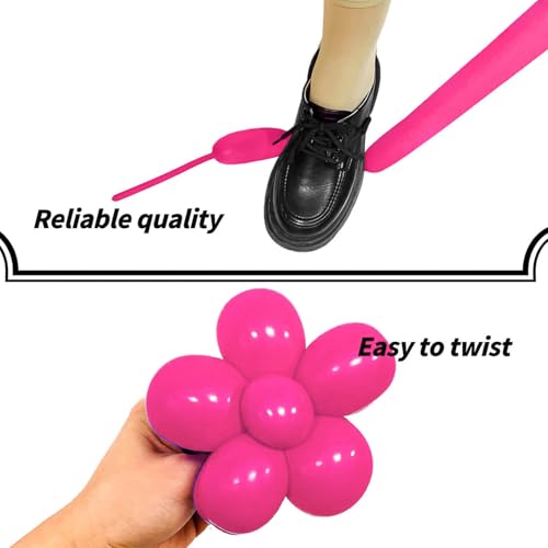 Image of Hot Pink Long Balloons Premium 260 Twisting Balloons Animals Magic for Birthday Kids Wedding Party Supply 100pcs