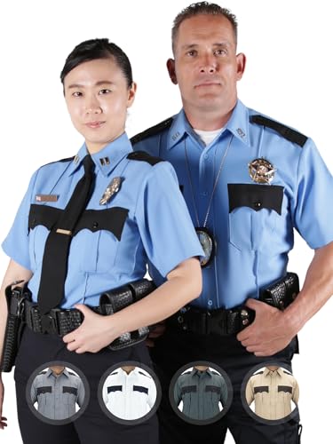 First Class 100% Polyester Two Tone Men's Uniform Shirt