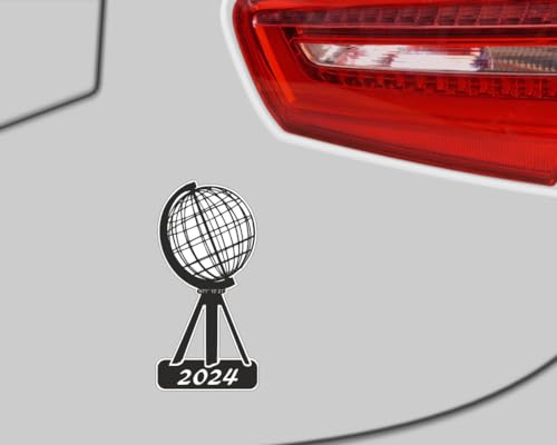 Samunshi® Nordkap Aufkleber Jahr 2024 schwarz 10cm - Auto Wohnmobil Motorrad - Nordkapp Norwegen