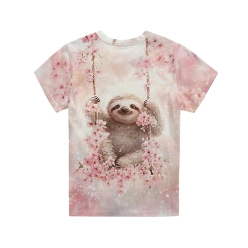 Image of WELLFLYHOM Kids Tshirts Girls Boys Short Sleeve Crewneck Tees Shirts Casual Sport Pullover Tops Size 3-16 Years