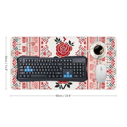 Desk Pad Protector 24x12 Inch Estilo Bordado Ucraniano miniatura 2