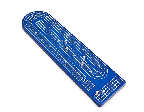 Blue Aluminum Cribbage Board
