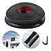 Canalón de lluvia de gel de sílice en forma de J, autoadhesivo, para cenador, negro, 5 m de largo, perfil protector de bordes adecuado para vehículos, camiones, caravanas, barcos, coches, furgonetas,