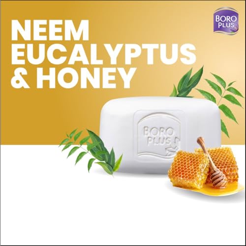 Image of Boroplus Antiseptic And Moisturising Bathing Soap With Neem, Eucalyptus And Honey | 99.9% Germ And Virus Protection | For Smooth, Soft & Nourished Skin, 125G (Pack Of 6)