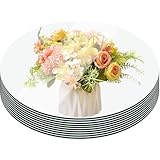 12PCS Small Round Mirrors for Centerpieces, 6' Circle Mirror Centerpieces for Tables, Mirror Plates 2mm Candle Plates Mirrors Centerpieces for Tables Wedding Christmas Wall Mirror Decorations