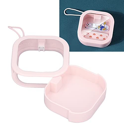 Clear Small Containers, Mini Portable Hair Clip Organizer Multifunctional Storage Case with Push Switch ABS TPE Transparent Drawer Organizers for Jewelry Rings Earrings(Pink)