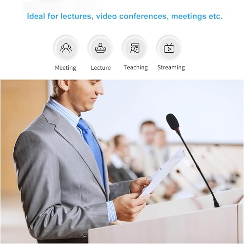 Image of MX Lavalier Clip-On Lapel Microphone - Omnidirectional Gooseneck Mic with 15-Inch Cable for Smartphone, DSLR, PC, Camcorder & Audio Recorder - Ideal for Video, Interviews & Presentations