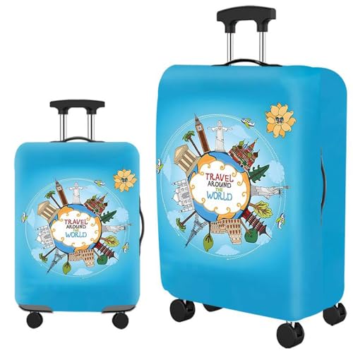 Luggage Suitcase Covers for Luggage, Elastic Luggage Cover Protector Scratch Resistant Travel Essentials Suitcase Cover Fits 18-32 Inch Luggage (Blue, S(18-21inch suitcase))
