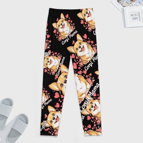 Corgi Mama Mom Men's Pajamas Pants Lightweight Sleep Lounge Pant Pjs Bottoms Casual Sleepwear4