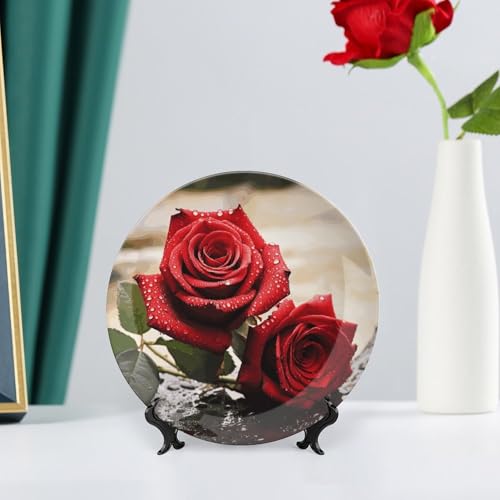 Plato decorativo de porcelana Bone China de 7 pulgadas miniatura 6