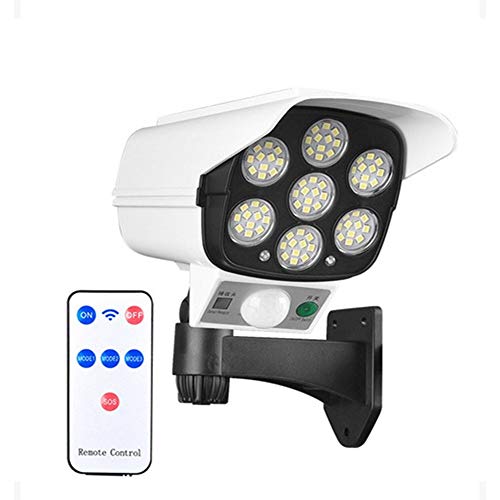 Luminaria Solar Camera Falsa Sensor de Proximidade 77 Leds 3 funções