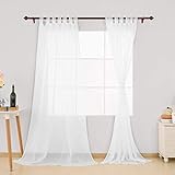 ★Material- Diese hochwertigen Gardinen bestehen aus 100 Prozent Polyester und sind importiert. Das Material ist also weich und sorgt dafür, dass Sie sich wohl fühlen. Sie sind auch robust, elegant und machen das ganze Jahr über eine gute Figur in Ihrem Zuhause.