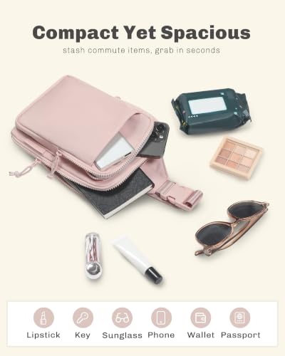 Image of Hynes Eagle Nylon Sling Bag for Women Convertible Crossbody Chest Purse with Reversible Strap for Travel Hiking Work Commute