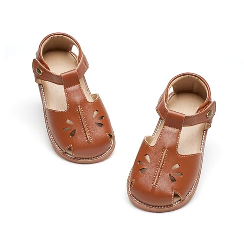 Image of Felix & Flora Toddler Girls Sandals Soft Rubber Princess Flat Shoes Flower Girl Shoes