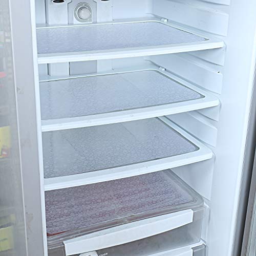 Kuber Industries Stone Design 6 Piece PVC Refrigerator Drawer Mat Set - White