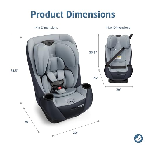 Maxi-Cosi Pria All-in-One Convertible Car Seat, Infant to Toddler Car Seat, Easy-Install Harness, Machine-Washable Cover, 5-100 lbs, Sea Scape - Image 4