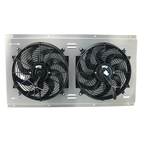 COOLINGBEST Aluminum Radiator Shroud Fan for 1996-2000 Chevy/GMC C1500 C2500 C3500 K1500 K2500 K3500 Suburban Tahoe Yukon Truck 5.7L 7.4L V8 Cover
