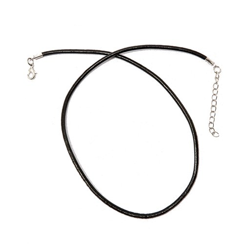 1 Pack Black 3mm Round Cord Chain Necklace 22" by KurtzyTM Amazon.in