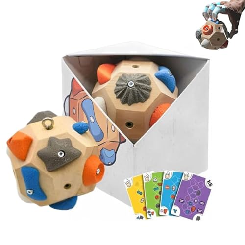 Boulder Block for Climbers, 3D Rock Training Ball for Grip