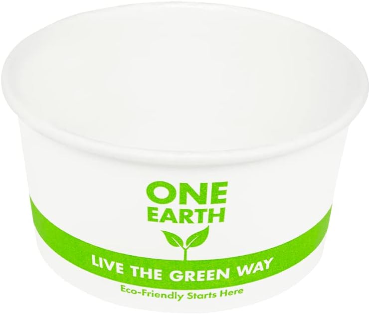 KARAT EARTH Eco-Friendly 6oz Paper Cold/Hot Food Container (90.8mm), Generic, KE-KDP6-1,000 ct